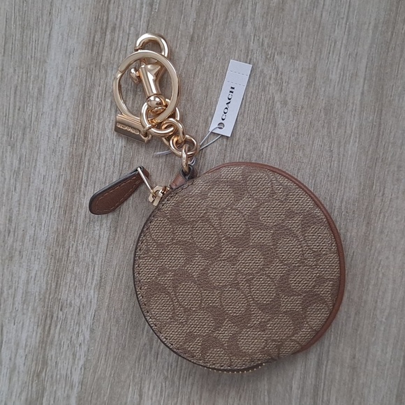 Coach Bags Nwt Coach Round Coin Pouch Canvas Poshmark